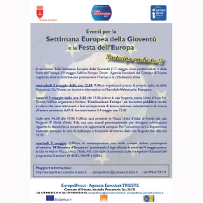 Eventi organizzati in occasione della Settimana Europea della Gioventù e della Festa dell’Europa Eventi organizzati in occasione della Settimana Europea della Gioventù e della Festa dell’Europa