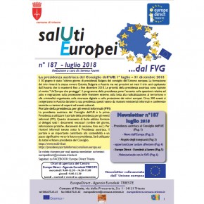 Newsletter "SalUtiEuropei" n°187 - luglio 2018 Newsletter "SalUtiEuropei" n°187 - luglio 2018