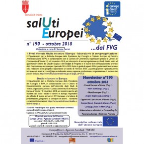 Newsletter “SalUti Europei” n° 190 – ottobre 2018 Newsletter “SalUti Europei” n° 190 – ottobre 2018