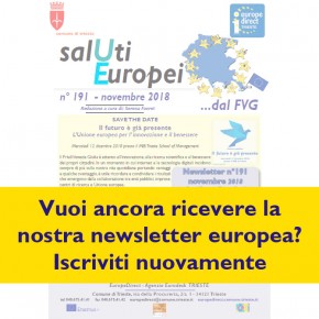 Vuoi ricevere la nostra newsletter europea? Iscriviti qui Vuoi ricevere la nostra newsletter europea? Iscriviti qui