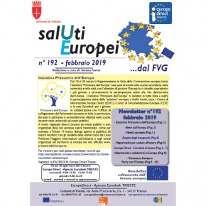 Newsletter "SalUti Europei" n° 192 - febbraio 2019 Newsletter "SalUti Europei" n° 192 - febbraio 2019